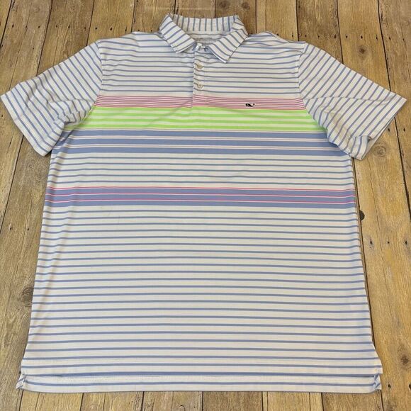 Vineyard Vines Polo Shirt Performance On The Go Sankaty Polo Shirt XL - Picture 3 of 14